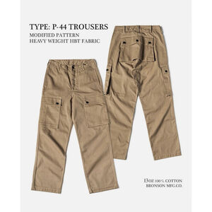 Bronson Modified P-44 Fatigue Pants 13 HBT Men Monkey Trousers Cargo Pockets 32